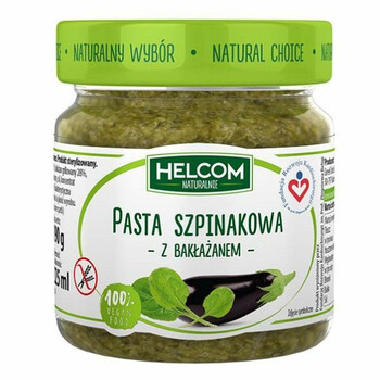 Helcom | Pasta szpinakowa z bakłażanem bezglutenowa 190g