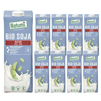 Natumi | 8x Napój sojowy bez dodatku cukrów bezglutenowy BIO 1L