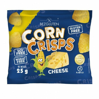 Bezgluten | CornCorn Crisps cheese bezglutenowa przekąska serowa 25g