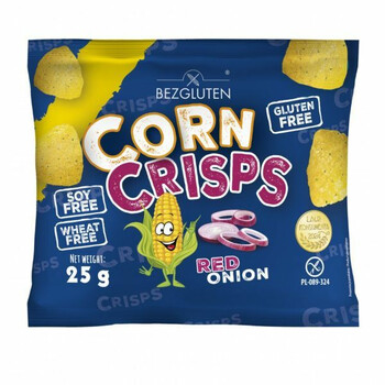 Bezgluten | Corn Crisps red onion bezglutenowa przekąska cebulowa 25g