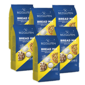 Bezgluten | 6x Bread Mix Bezglutenowa mieszanka na chleb i pizzę 1kg
