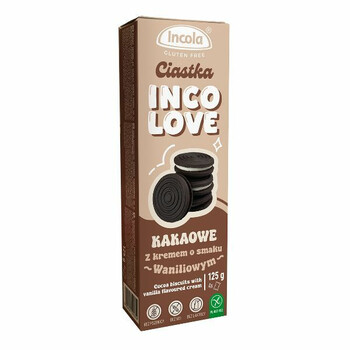 Incola | Bezglutenowe ciastka kakao-wanilia 125g