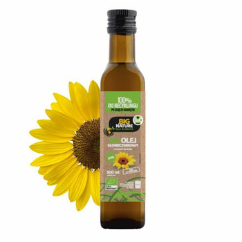 Big Nature | Olej słonecznikowy BIO tłoczony na zimno 500ml