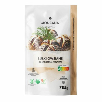Moncana | Bezglutenowa mąka na bułki owsiane ze skrzypem polnym 780g