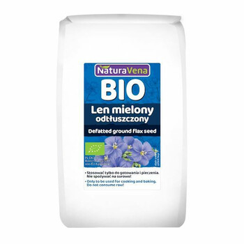 NaturaVena | Len mielony odtłuszczony BIO 200g