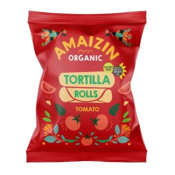 Amaizin | Chipsy kukurydziane o smaku pomidorowym bezglutenowe BIO 100g 