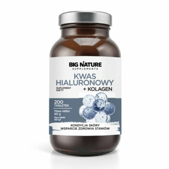 Big Nature | Tabletki Kwas hialuronowy+Kolagen 200 szt.