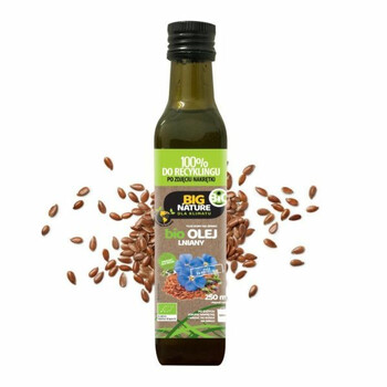 Big Nature | Olej lniany BIO tłoczony na zimno 250ml
