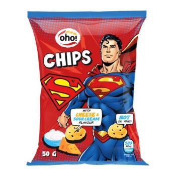 Oho | Chipsy kukurydziane o smaku sera  śmietanki 50g