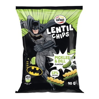 Oho | Chipsy z czerwonej soczewicy o smaku pikli i koperku 90g