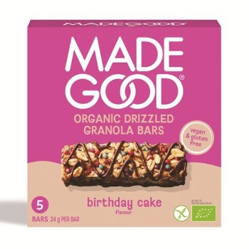 Made Good | Bezglutenowe batoniki granola crunchy smak tort urodzinowy (5x24g) 120g