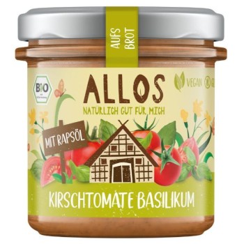 Allos | Pasta kremowa z pomidorami cherry i bazylią bezglutenowa BIO 140g