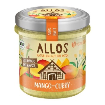 Allos | Pasta kremowa z mango i curry bezglutenowa BIO 140g