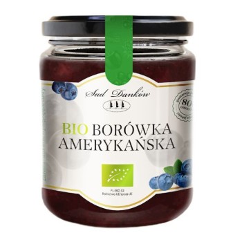 Sad Danków | Dżem z borówki amerykańskiej bez cukru BIO 260g