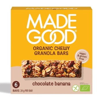 Made Good | Bezglutenowe batoniki granola crunchy z czekoladą i bananem BIO (6x24g) 144g