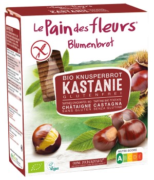 Le Pain des fleurs | Bezglutenowe pieczywo chrupkie błonnikowe kasztanowe BIO 150g