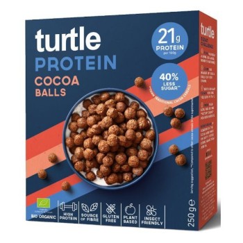 Turtle | Bezglutenowe kulki proteinowe kakaowe BIO 250g
