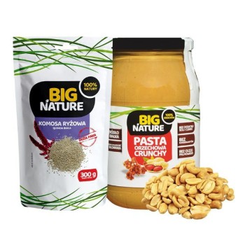 Big Nature | Pasta orzechowa crunchy 1kg + quinoa biała 300g GRATIS