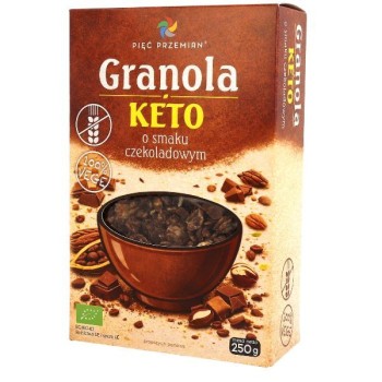 Pięć Przemian | Bezglutenowa keto granola czekoladowa BIO 250g