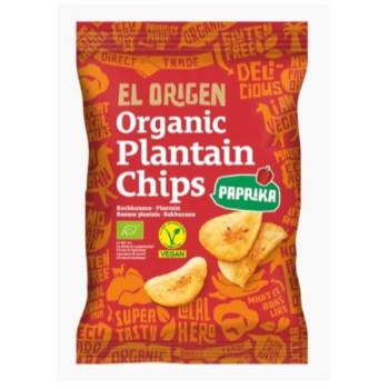 El Origen | Bezglutenowe chipsy z plantana paprykowe BIO 80g