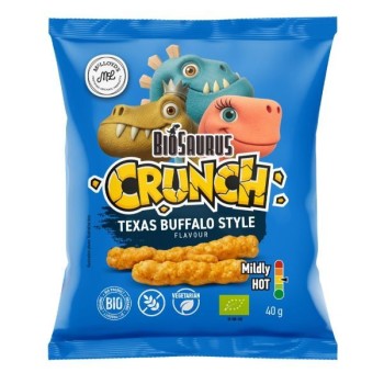 BioSaurus | Bezglutenowe chrupki kukurydziane crunch o smaku texas buffalo BIO 40g