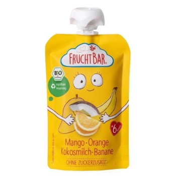 Fruchtbar | Mus mango-pomarańcza-mleko kokosowe-banan BIO 100g