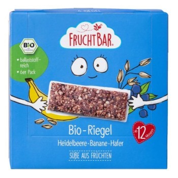 Fruchtbar | Batony zbożowe borówka-banan-owies BIO 6x23g
