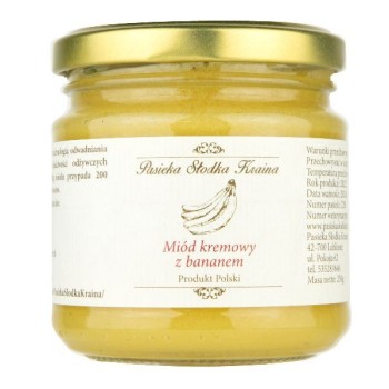 Pasieka Słodka Kraina | Miód kremowy z bananem 250g