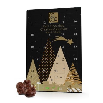 Cocoa | Kalendarz Adwentowy z czekolady ciemnej 70% BIO 180g