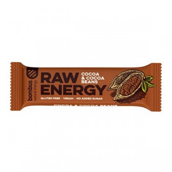 Bombus | Baton Raw Energy z ziarnami kakaowca 50g