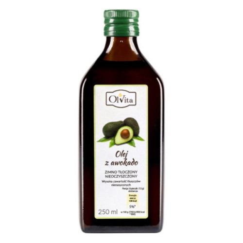 Olej z awokado tłoczony na zimno nieoczyszczony 250ml