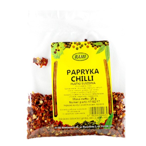 Papryka chilli suszona płatki 25g
