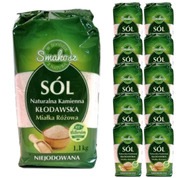 10x Sól Kamienna Kłodawska miałka 1,1kg