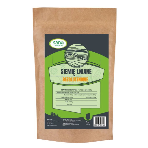 Bezglutenowe siemię lniane 450g