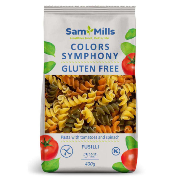 Makaron fusilli bezglutenowy 3-kolorowy świder 400g